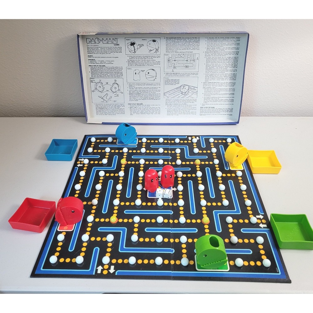 Milton Bradley Pac-Man Board Game 1980 Vintage Arcade Retro 4216 Complete Good